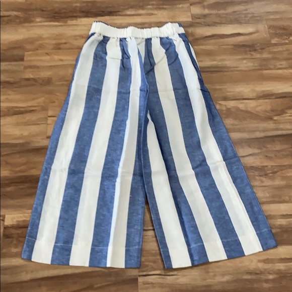 Madewell Huston Pull-On Crop Pants in Stripe - Picture 3 of 9